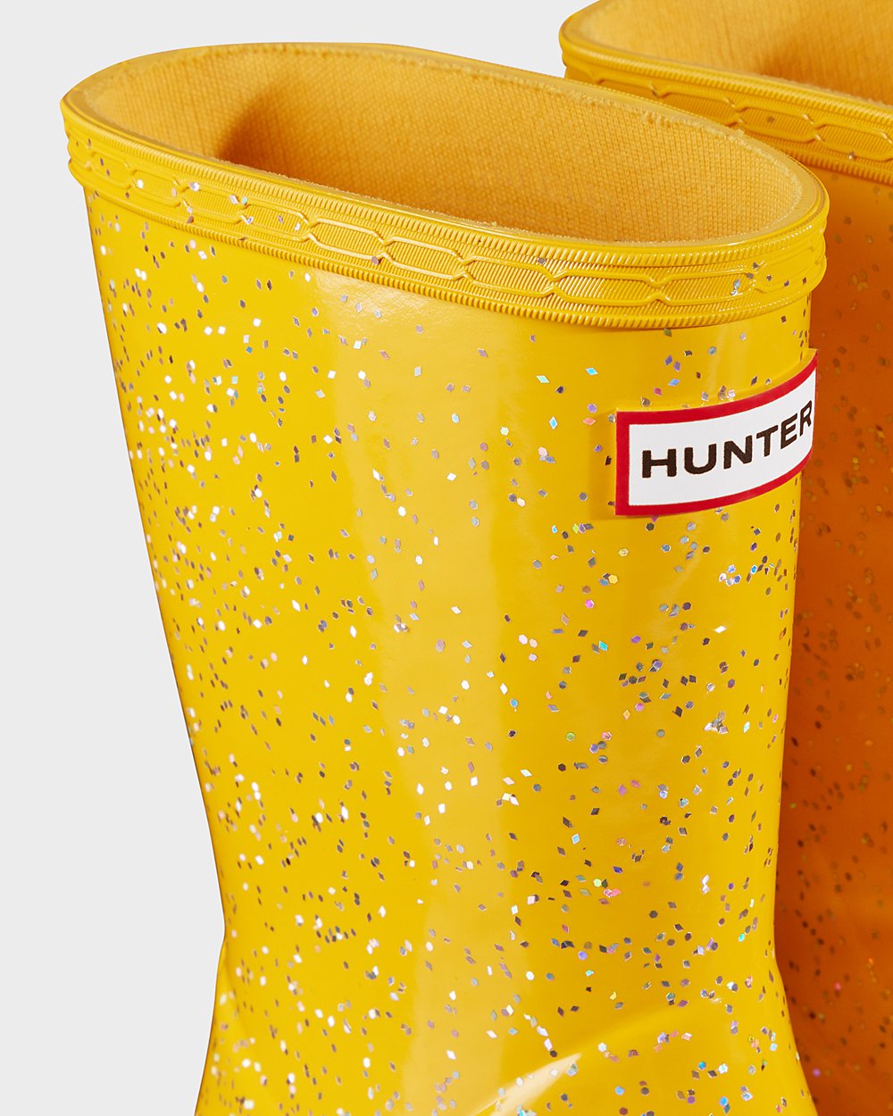 Botas De Agua Original First Giant Glitter Hunter Niños - Amarillos - 481057SLU